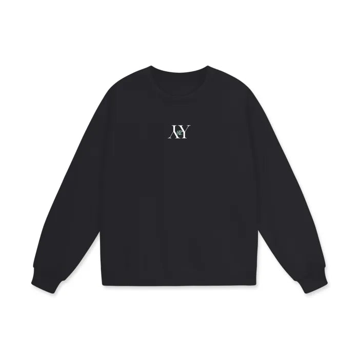 Yinyang Co Black Heavyweight Drop Shoulder Oversized Sweatshirt