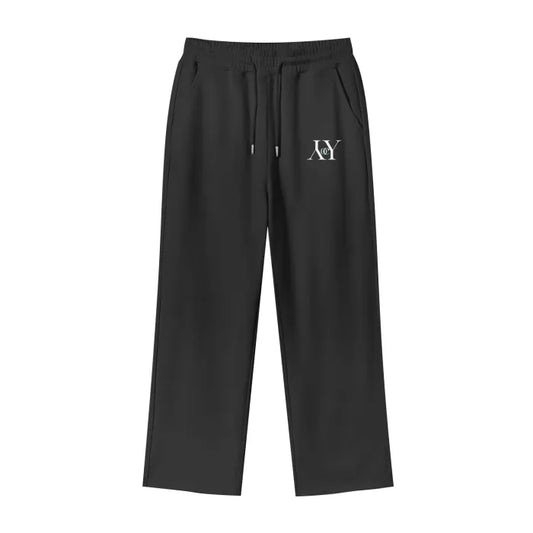 Yvante Co Cotton Fleece Straight Wide Leg Jogger