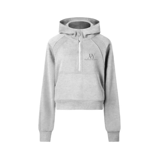 Veiled Essence Cropped Hoodie