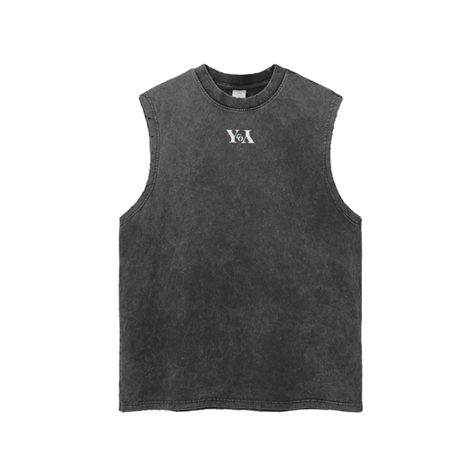 YCO Snow Washed Frayed Hem Tank Top